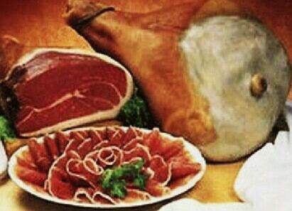 Prosciutto di Faeto affettato